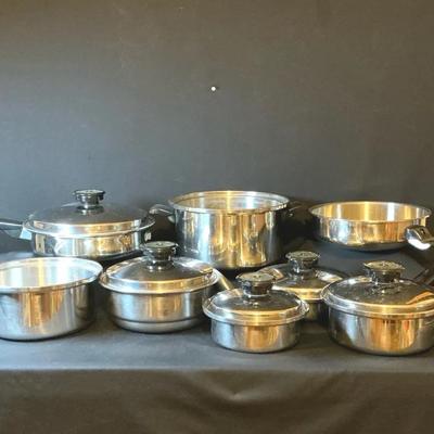 Vintage Flavorite Stainless Steel Pots And Pans