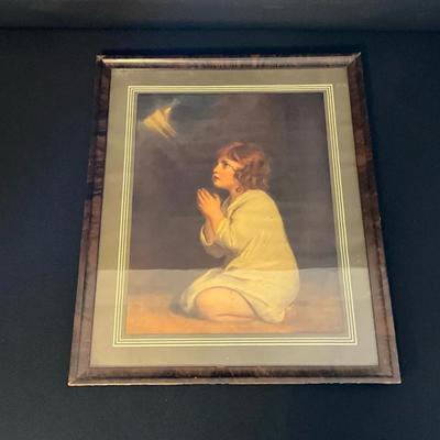 Vintage Infant Samuel Praying, Print
