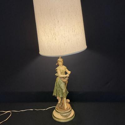 Signed Vintage L&F Moreau Lamp Female 