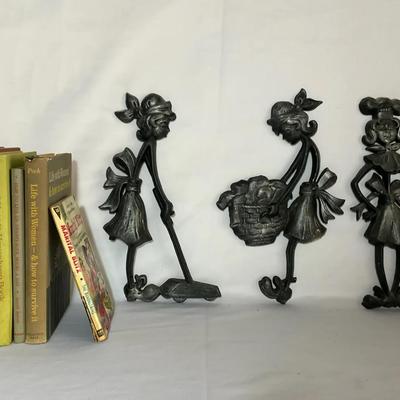 Vintage Sexton Wall Art And Books On Housekeeping