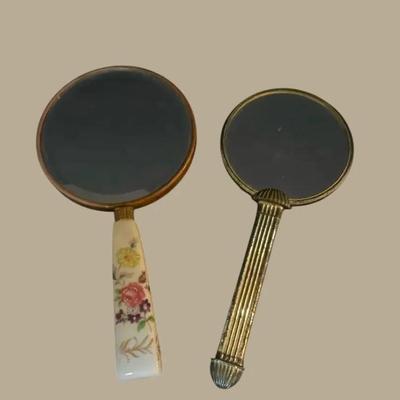 Two Vintage Hand Mirrors 
