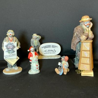 Vintage Emmett Kelly Junior Clown Figurines