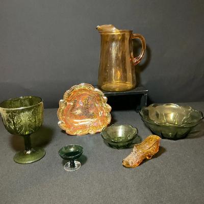 Amber And Green Glass