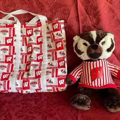 Wisconsin Bucky Badger + Tote 