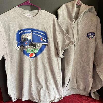 Pepsi Fleet Hoodie Sweatshirt + T Shirt