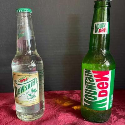 Vintage Glass Mountain Dew Bottles 