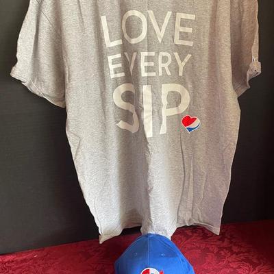 Pepsi T-shirt and Hat - Lot 5 