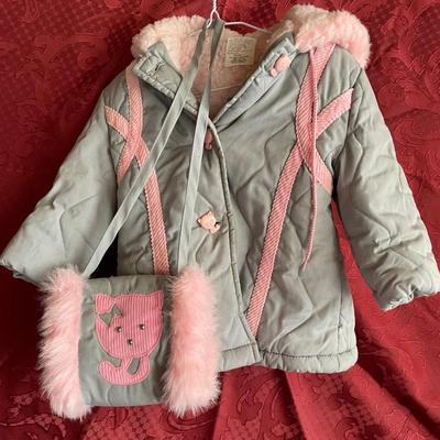 3T Vintage Winter Coat and Muff 