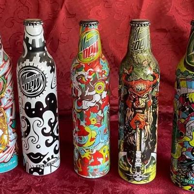 Mountain Dew Aluminum Bottles - Lot 4 