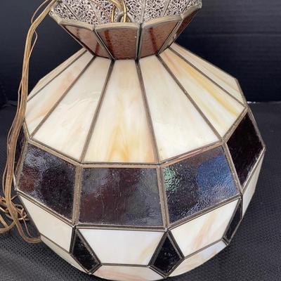 Stained Glass Hardwired Hanging Light 