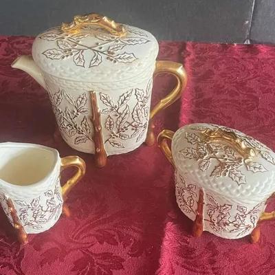 Handmade Porcelain Creamer and Sugar