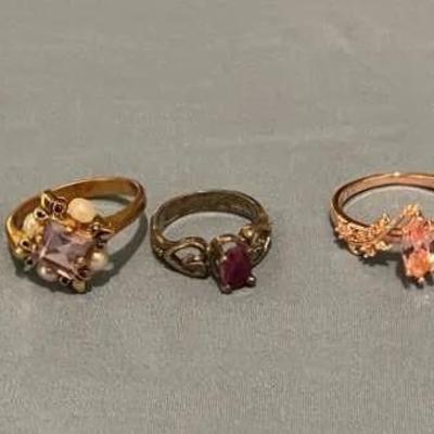 Costume Rings Mixed Tones - Lot 1 