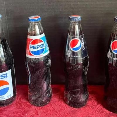 Vintage Glass Pepsi Bottles - Lot 3 