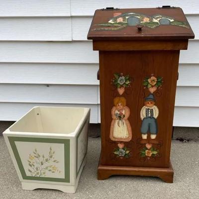 Wood Trash Containers