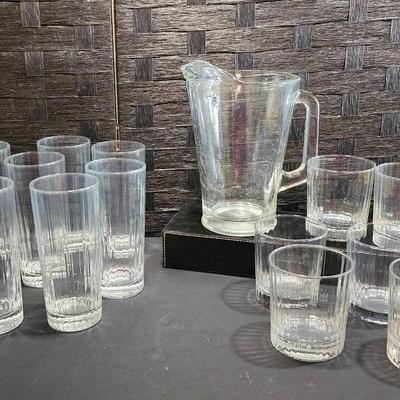 Drinking Glasses (4oz. & 8oz.) and Pitcher