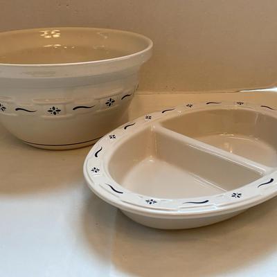 Pair of Longaberger Pottery Bowls