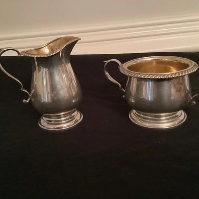 American Sterling Silver Sugar & Creamer (2)
