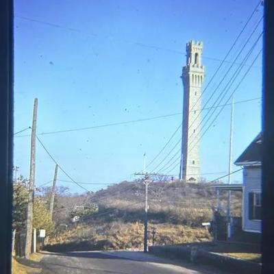Original Slide of Pilgrim Memorial Monument - Cape Cod, Massachusetts - 1940s-50s