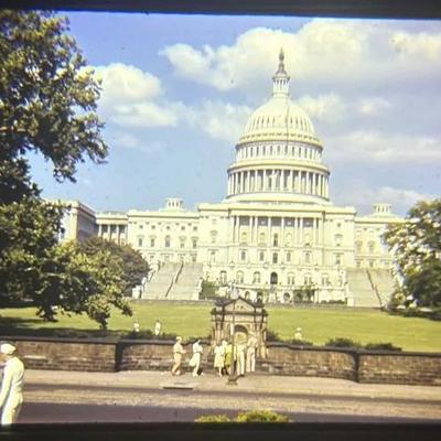 Original Slide of Capitol Building - Washington D.C. - 1940s-50s