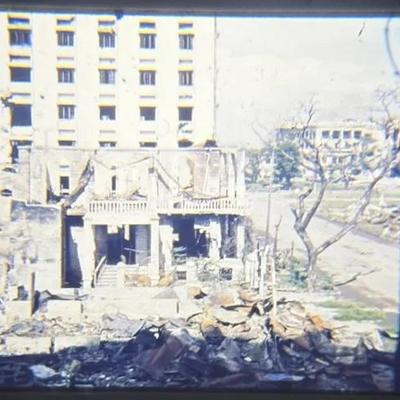 Original Slide of Dewey Blvd Ruins - Manila, Philippines - June 1945