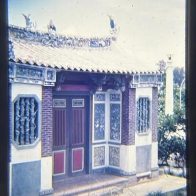 Original Slide of a Chinese Tomb - Manila, Philippines - 1940s 