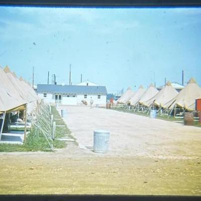 Original Slide of Army Tent Line - Fort Monmouth New Jersey - August 1941