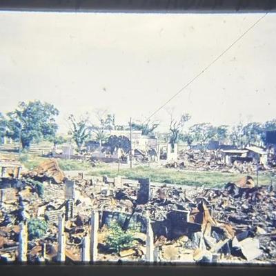 Original Slide of Dewey Blvd Ruins - Manila, Philippines - July 1945