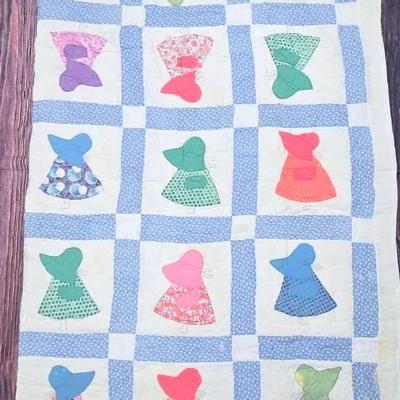 Sunbonnet Sue Patterned Quilt