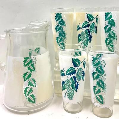 MCM “Bartlett Collin’s” Leaf & Grape Glassware