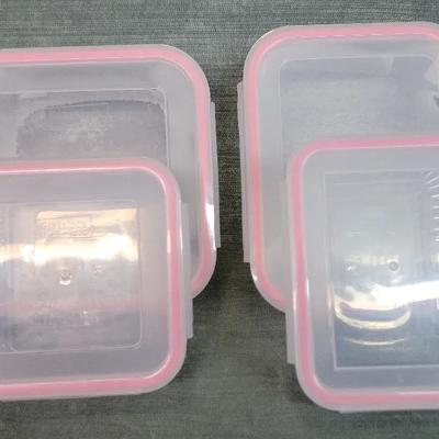 Glasslock  Oven Safe Food Glass Container 4pc Set New No Box