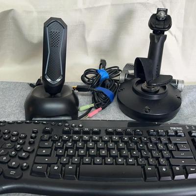 Gaming Keyboard, Speaker And Joystick