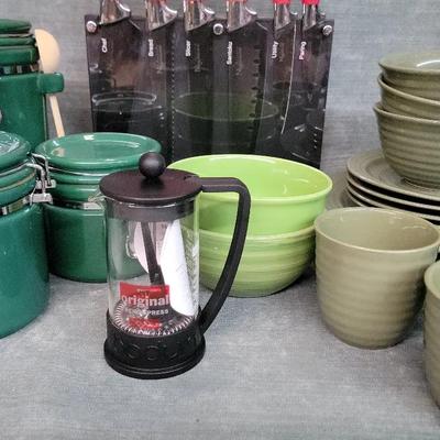 Canisters, Dinnerware, A Bodum French Press And More
