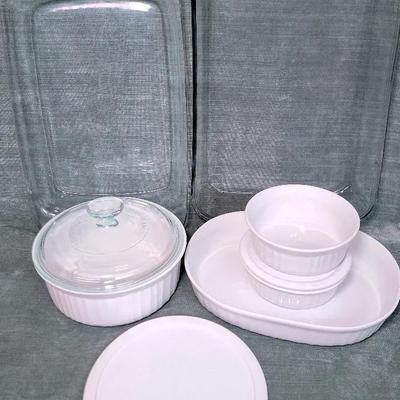 Corning Ware,  Pyrex,  And Anchor Hocking Glassware 