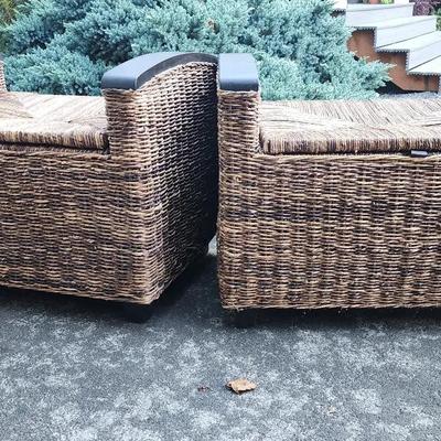 "Wicker" Storage Benches 