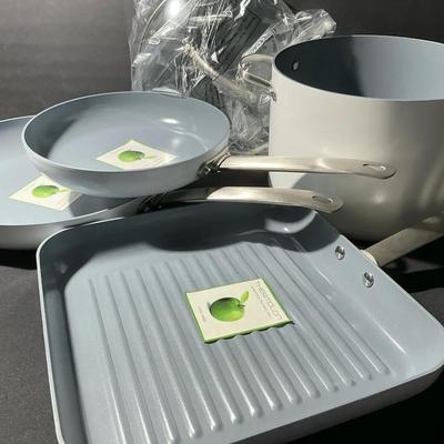 New GreenPan 5pc Deluxe Gourmet Pans 