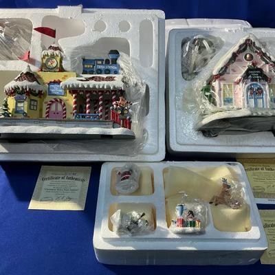 Rudolph’s Christmas Village Train Station, Elf’s School And Christmas Friends 