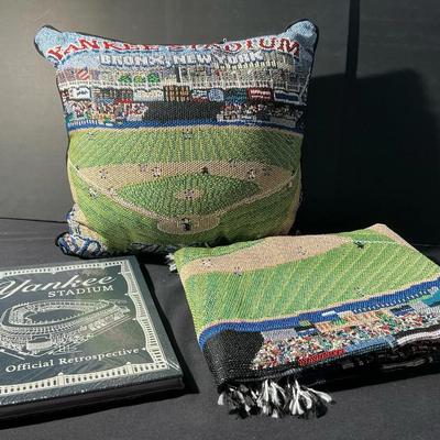 Yankees Throw Blanket, Toss Pillow And Book Bronx Stadium 