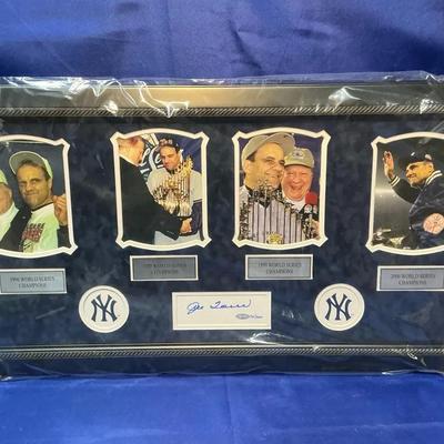 Joe Torre Autographed x4 World Series Champion (36 x 18)