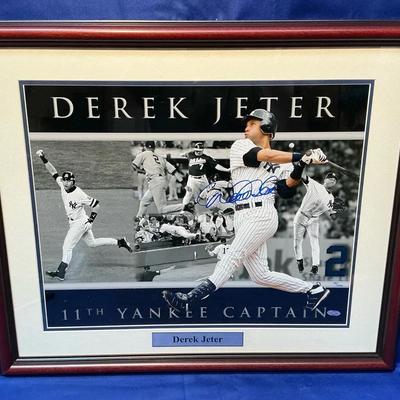 Derek Jeter Autographed Limited Edition Framed Photo (26.5 x 22.5)