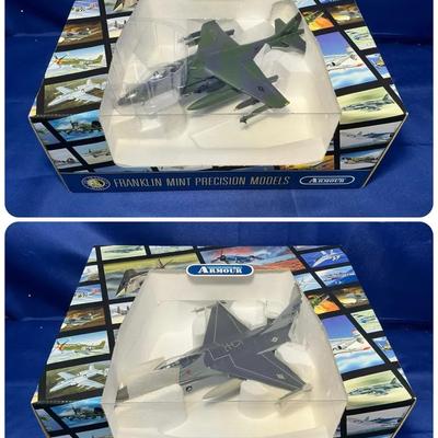 Franklin Mint Armour Collection AV-8 & F-16 Models 