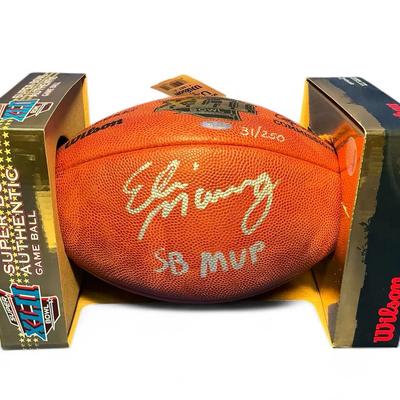 Eli Manning Autographed Super Bowl XLII Authentic Game Ball 
