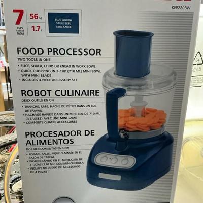 Kitchen Aid Blue Willow 7 Cup Food Processor 