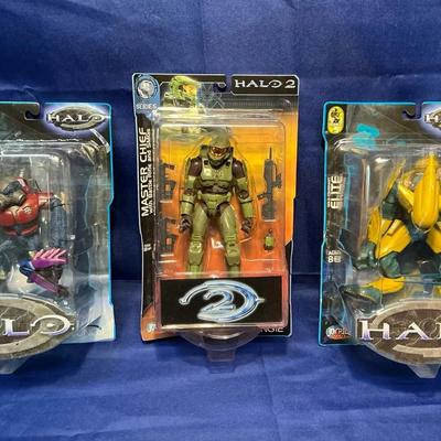 Halo Joy Ride Studios Grunt, Master Chief, Gold Covenant Elite 