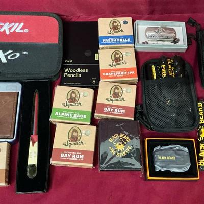 Dr. Squatch Soap, Black Beard Fire Starters, Skil iXo, K'arst Woodless Pencils, More