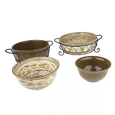 Temp-Tations Old World 8 Pc Baker & Bowl Set (Blue)