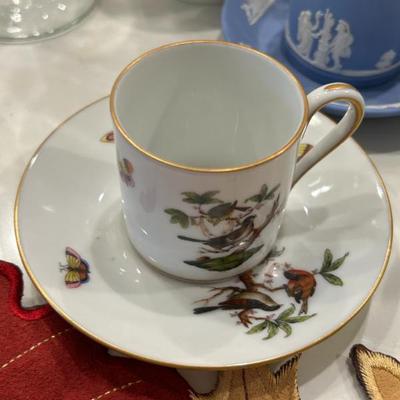 Sale Photo Thumbnail #348: Herend hand painted teacup and saucer. Made in Hungary. 