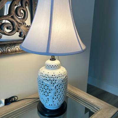 Sale Photo Thumbnail #100: Love this piece! Gorgeous pierced porcelain cherry blossom lamp! 