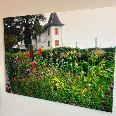 Sale Photo Thumbnail #132: Owners photograph of Switzerland countryside on canvas. 