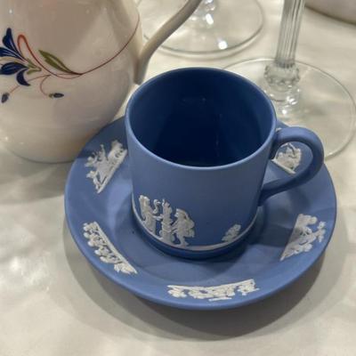 Sale Photo Thumbnail #350: Wedgwood Japserware teacup and saucer. 