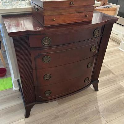 Sale Photo Thumbnail #290: 4 drawer dovetailed solid wood chest of drawers. 